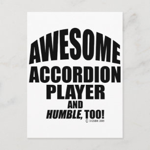 Awesome Accordion Player Postcard