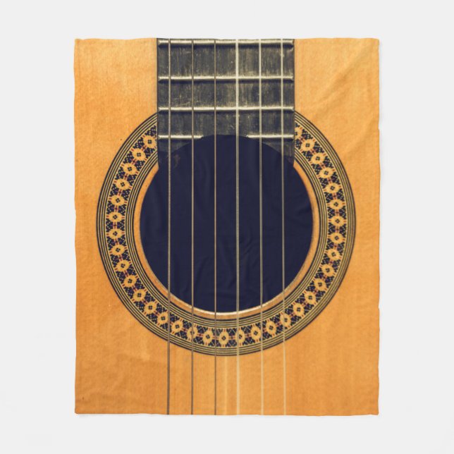 Awesome Acoustic Guitar Fleece Blanket (Front)
