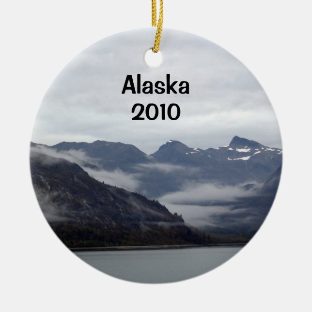 Awesome Alaska! Ceramic Ornament (Front)