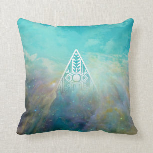 Awesome “All seeing eye” triangle Orion nebula Throw Pillow