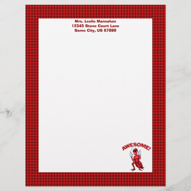 Awesome Ant Letterhead (Front)