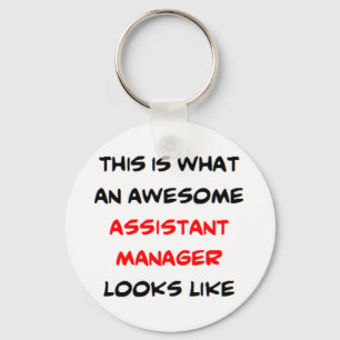 awesome assistant manager coffee mug keychain