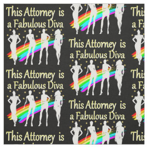 AWESOME ATTORNEY PARTY GIRL DESIGN FABRIC