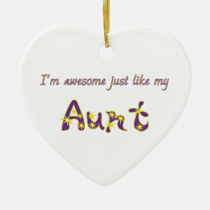 Awesome Aunt Ceramic Ornament