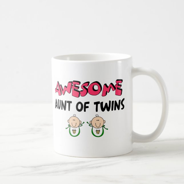 AWESOME Aunt of TWINS Coffee Mug (Right)