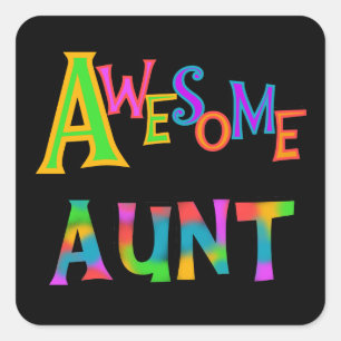 Awesome Aunt T-shirts and Gifts Square Sticker