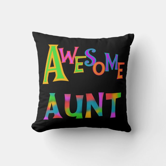 Awesome Aunt T-shirts and Gifts Throw Pillow (Front)