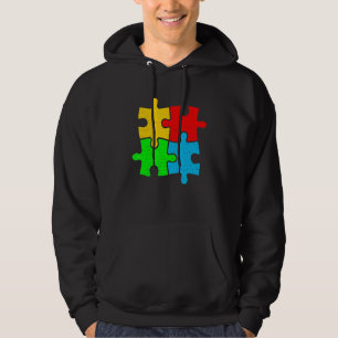Awesome Autism Puzzle Autism Awareness Love Suppor Hoodie