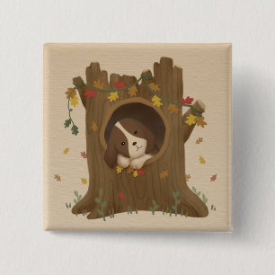 Awesome Autumn: Beagle 2 Inch Square Button