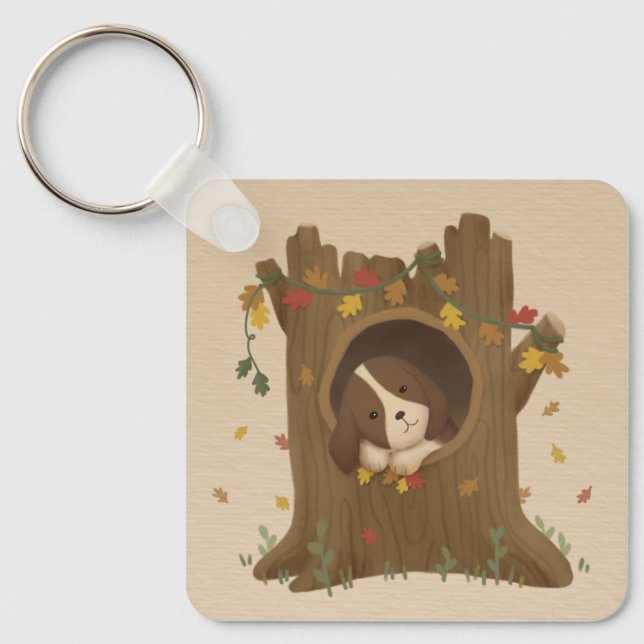 Awesome Autumn: Beagle Keychain (Front)