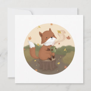 Awesome Autumn: Fox  Invitation