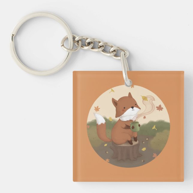 Awesome Autumn: Fox  Keychain (Front)