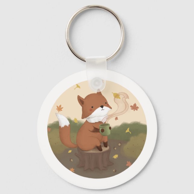 Awesome Autumn: Fox  Keychain (Front)