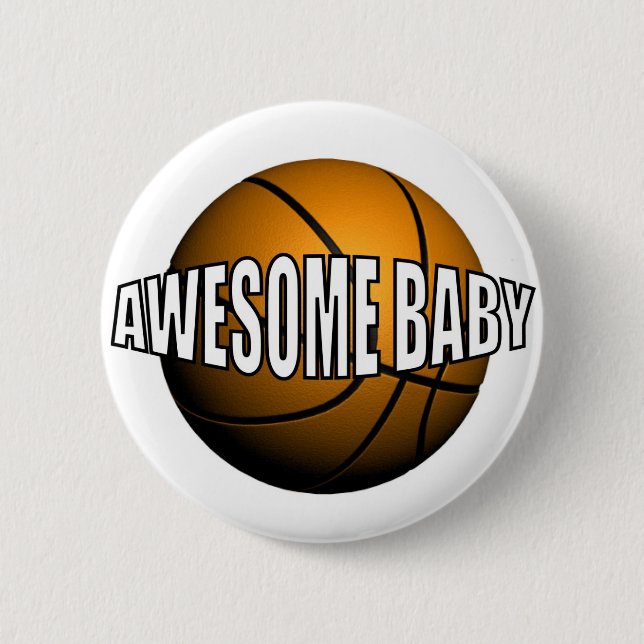 AWESOME BABY 2 INCH ROUND BUTTON (Front)