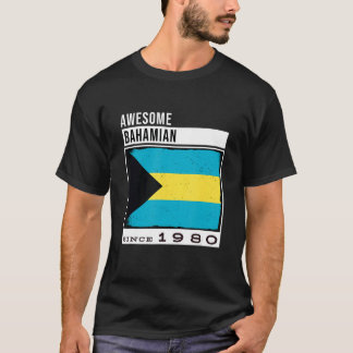 Awesome Bahamian Since 1980  Bahamian 42nd Birthda T-Shirt