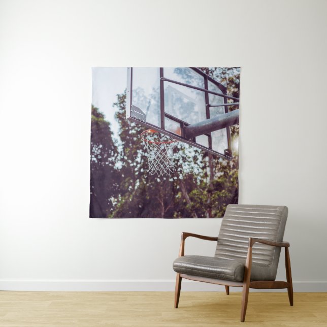 Awesome Basketball Artwork Tapestry (In Situ)