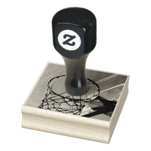 Awesome Basketball Hoop Rubber Stamp