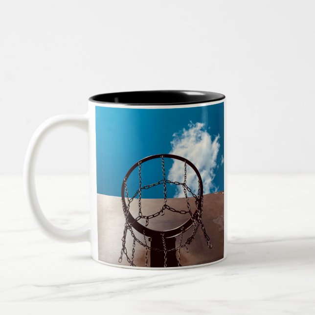 Awesome Basketball Two-Tone Coffee Mug (Left)