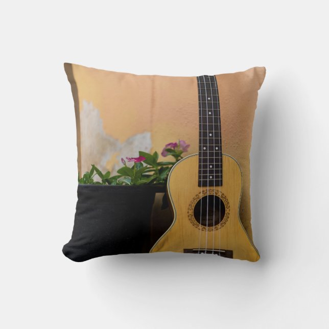 Awesome Bass Guitar Throw Pillow (Front)
