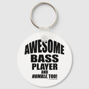 Awesome Bass Player Keychain