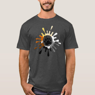 Awesome Bear Pride Colours Splash and Bear Paw T-Shirt