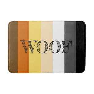 Awesome Bear Pride flag Woof Bath Mat