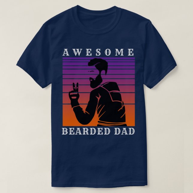 Awesome bearded Dad 32 T-Shirt (Design Front)