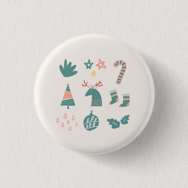 Awesome Beautiful Christmas Ornaments   1 Inch Round Button (Front)