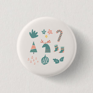 Awesome Beautiful Christmas Ornaments   1 Inch Round Button