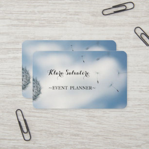 Awesome Beautiful Cool Trendy Blue Dandelion Business Card
