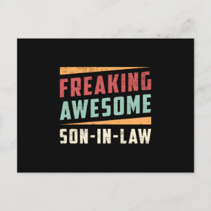 Awesome Best Son In Law Son Proud Gift Idea Postcard