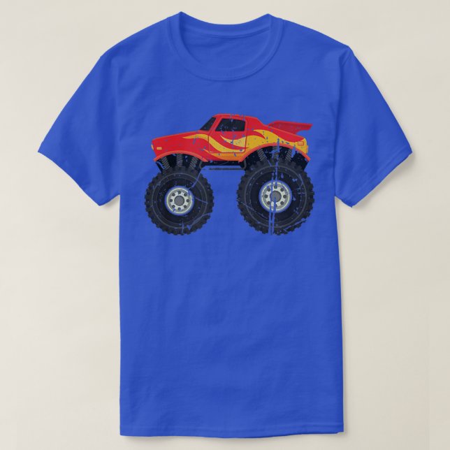 Awesome Big Car Lover Cool Crushing Red Monster Tr T-Shirt (Design Front)