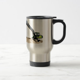 Awesome Big Green Construction Excavator #4 Travel Mug