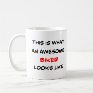 awesome biker coffee mug