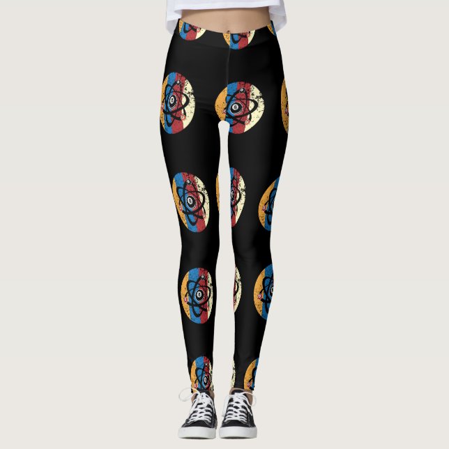 Awesome Billiards Ball Atom Science Leggings (Front)