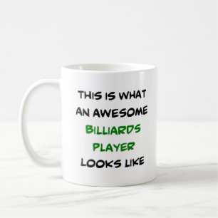 awesome billiards player coffee mug