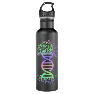 Awesome Biology Colours Shirt DNA Genetics Tree Of 710 Ml Water Bottle