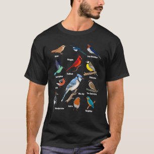 Awesome Birds Types Of Garden Birds T-Shirt