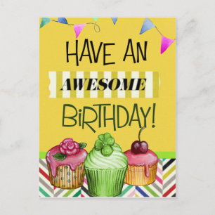 Awesome Birthday Postcard