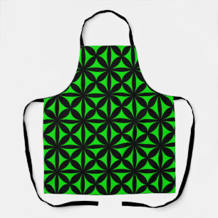 Awesome Black and Green Modern / Retro Print Apron