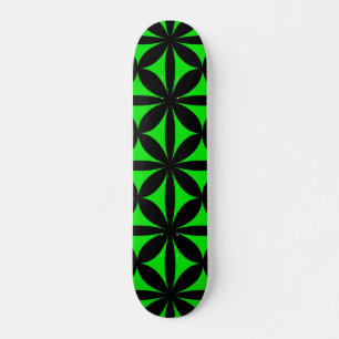 Awesome Black and Green Modern / Retro Print  Skateboard