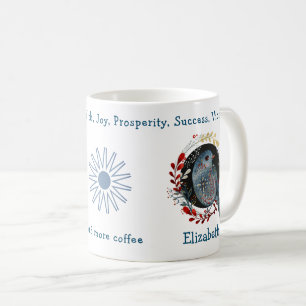 Awesome Blue Bird And Plants. Unique And Funny Coffee Mug