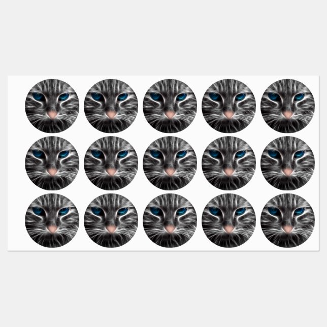 Awesome Blue Eyed Cat Face (Sheet)