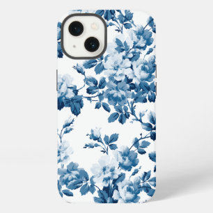 Awesome Blue Floral Pattern iPhone 13 Case