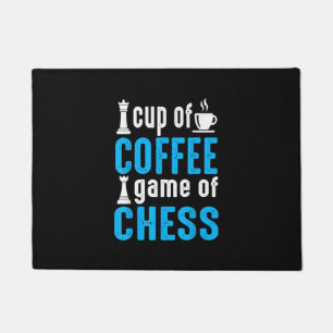 Awesome Board Game - Cup Of Coffee Game Of Chess Doormat