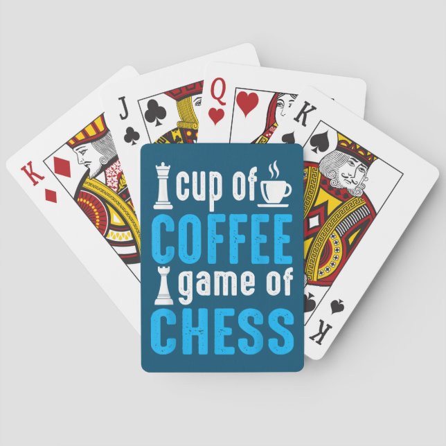 Awesome Board Game - Cup Of Coffee Game Of Chess Playing Cards (Back)