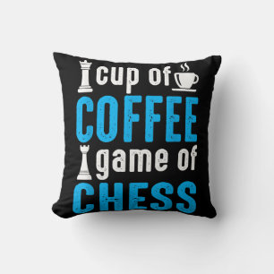Awesome Board Game - Cup Of Coffee Game Of Chess Throw Pillow