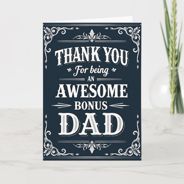 Awesome Bonus Dad Floral Card (Front)