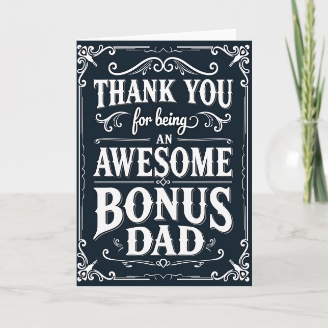 Awesome Bonus Dad Scripted Card (Front)