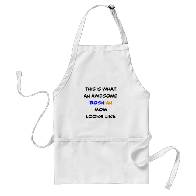 awesome bosnian mom coffee mug standard apron (Front)